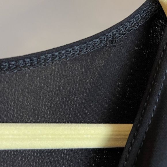 BCBGMaxAzria Faux Wrap Black Dress Surplice Neckline | SZ XS - Picture 5 of 14